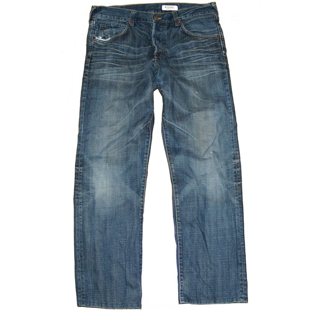 H & M - & ORIGINAL REGULAR WAIST STRAIGHT LEG Blue Jeans Size 34 - Picture 4 of 8